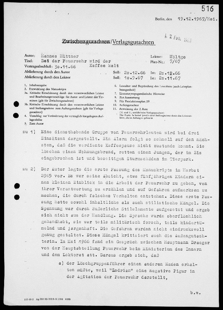 Verlagsgutachten - Bei der Feuerwehr wird ...